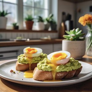 Avocado Toast dengan Telur Rebus